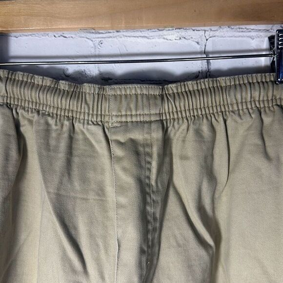 Vintage OP Ocean Pacific Tan Shorts Mens Size L Large Elastic Waist Drawstring - Picture 3 of 9